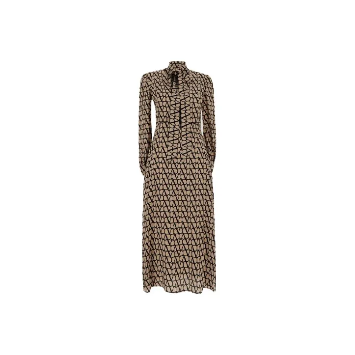 Valentino Long-Sleeved Dresses Women's Yellow-0