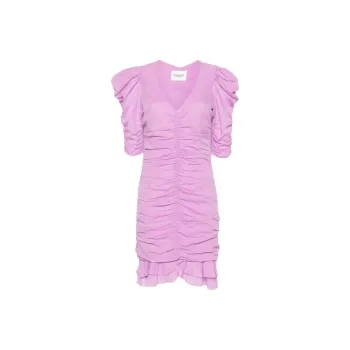 ISABEL MARANT ETOILE Puff Sleeved Gathered Mini Dress