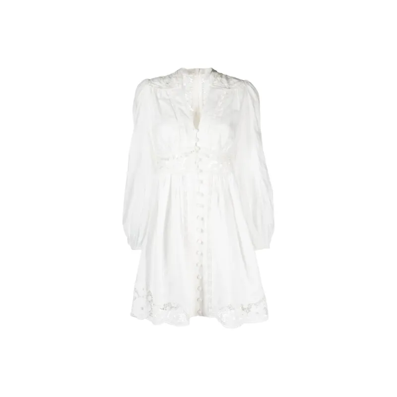 Zimmermann August Plunge Mini Dress-0