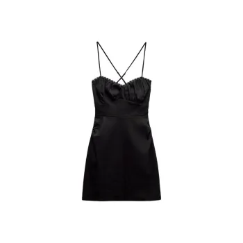 ZARA Slip Dresses Women's Black