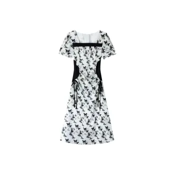 CANTALOVE Short Sleeved Dress Women's White