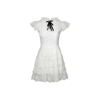PLANE DRIFT Short Sleeved Dress Women's White