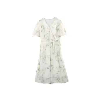 A Paradise For Awakening Short Sleeved Dress Women's Green