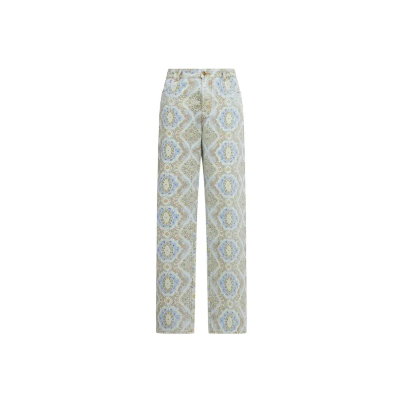 ETRO Paisley print Straight leg Jeans-0