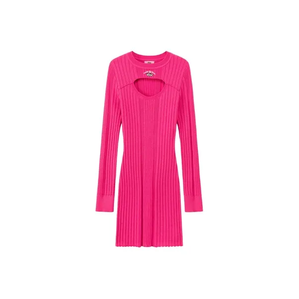 CHUU Long Sleeved Dresses Women's Fuchsia-0