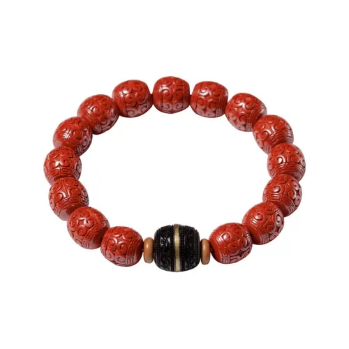 WUMZK Reconstructed Cinnabar Bracelets Unisex