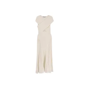 Self portrait Knit Lace Insert Midi Dress