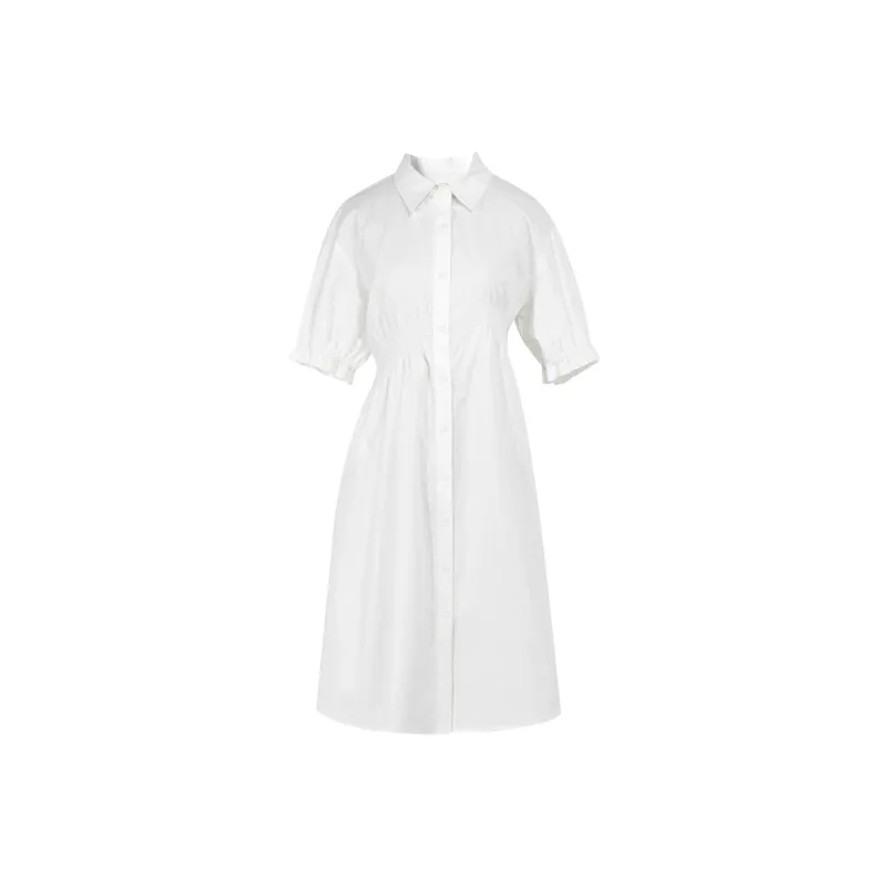 3COLOUR Short Sleeved Dress Women's Pearl White-0