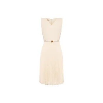 BBLLUUEE Sleeveless Dress Women's Vanilla Apricot