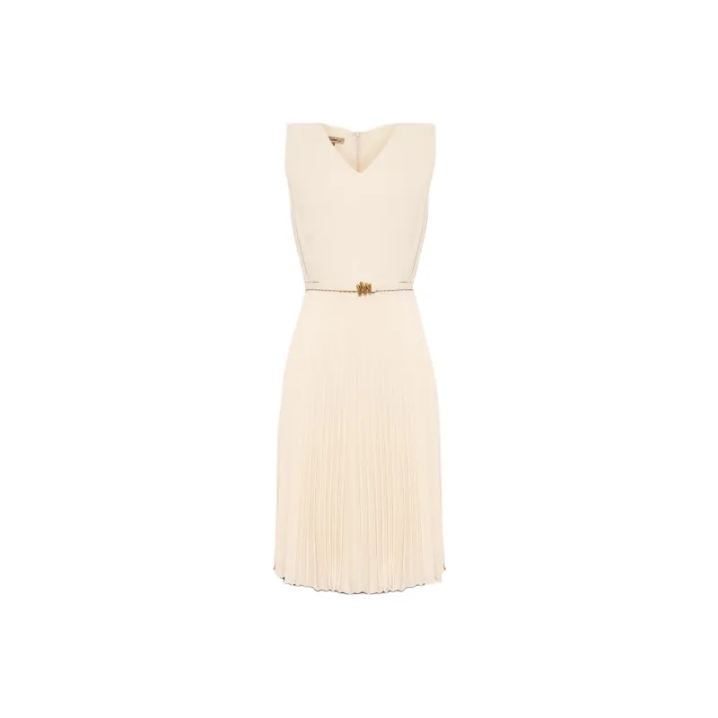 BBLLUUEE Sleeveless Dress Women's Vanilla Apricot-0