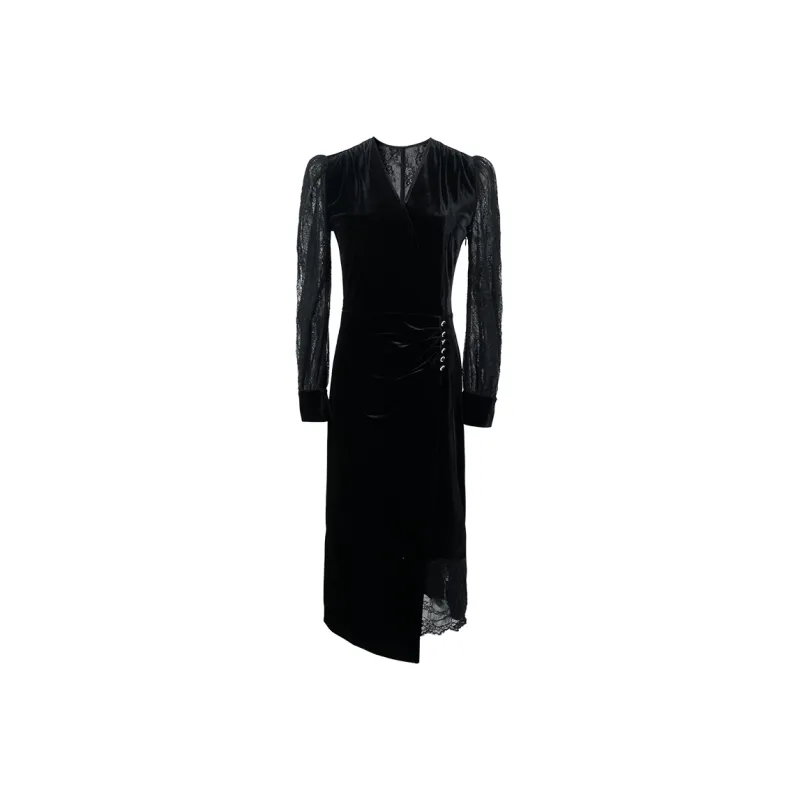 MISSSHINE Long Sleeved Dresses Women's Black-0
