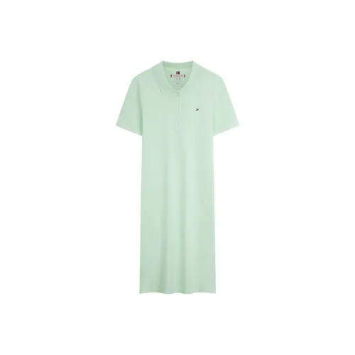 tommy color Hilfiger Short Sleeved Dress Women's Light Green