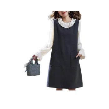 DOSOHEB Long Sleeved Dresses Women's Gray