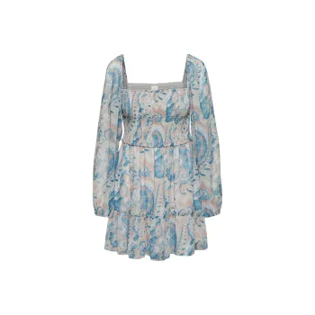 ARITZIA Wilfred Tempest Mini Dress Long-Sleeved Dresses Women's Buoy Blu Pastel Sg G/Float Blue