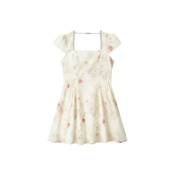 LEDIN Short Sleeved Dress Women's Sweet Corn Yellow