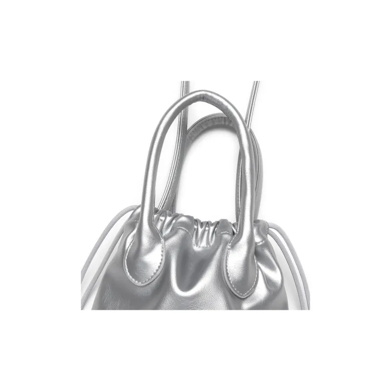 Lee Synthetic Leather Shoulder Bag, Crossbody Bag, Handbag Mini Women's Silver-5