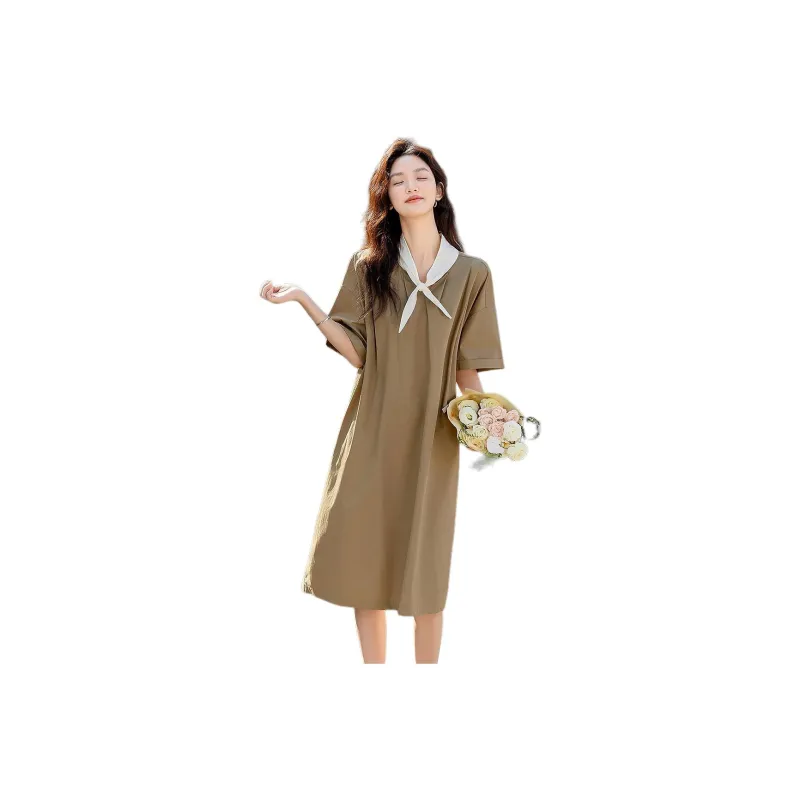 【dme】 Short Sleeved Dress Women's-0