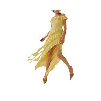FREE PEOPLE AFRM Luella Dress Shop All AFRM Short-Sleeved Dresses Women's Buttercup/Yellow