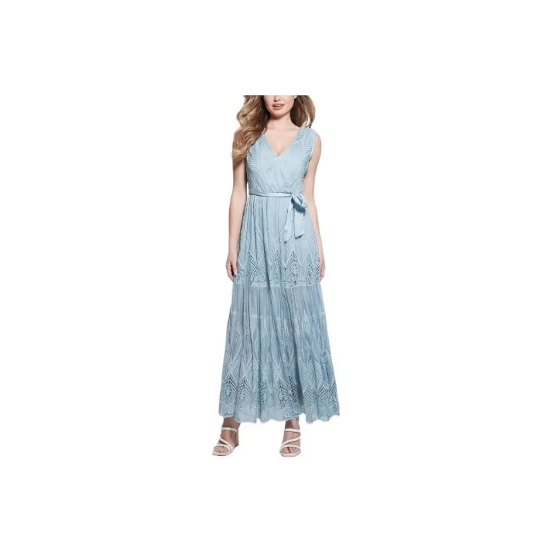 GUESS Slip Dresses Women's Light Blue-0