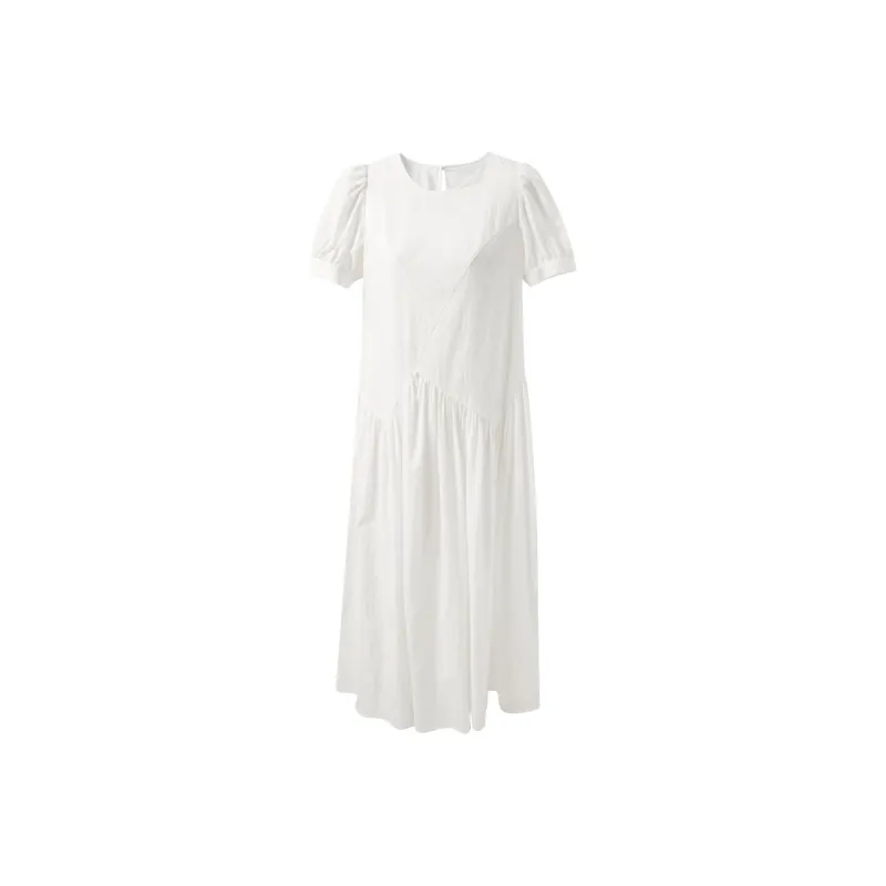 3COLOUR Short Sleeved Dress Women's Pearl White-0