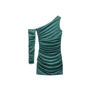 ZARA Sleeveless Dress Women's Green Blue