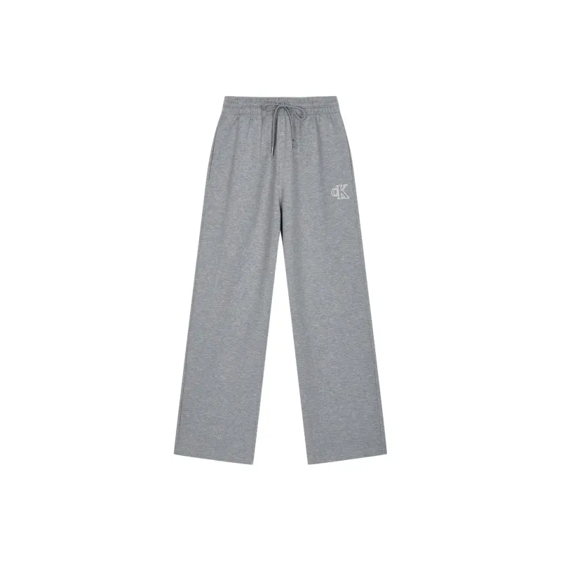 CALVIN KLEIN Knitted Sweatpants Women's Medium Gray-0