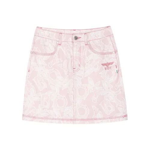 Boy London SS21 Cropped Skirt Pink
