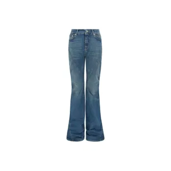 Rick Owens DRKSHDW Denim Bias Bootcut Jeans 'Washed Indigo'