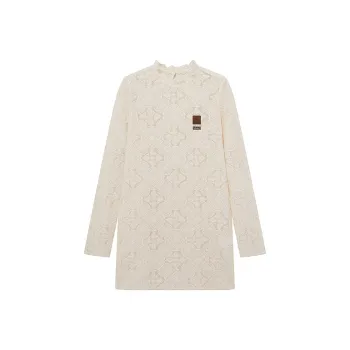 D'zzit Long Sleeved Dress Women's Ecru