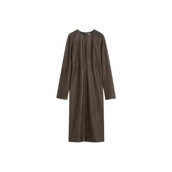 TOTEME Panelled Leather Midi Dress