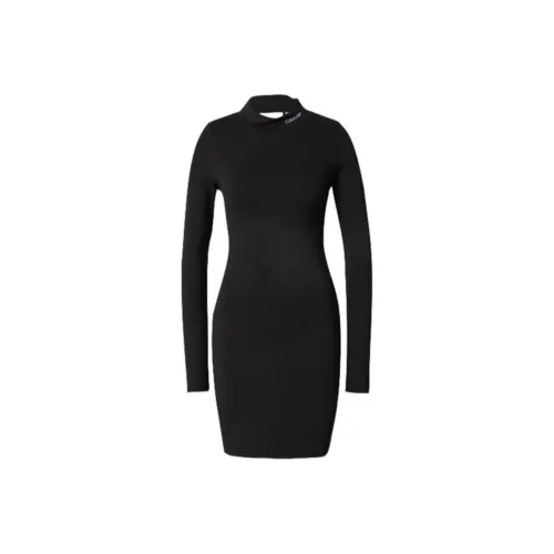 CALVIN SHORT Long Sleeved Dresses Women's Black