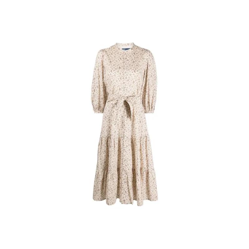 Polo Ralph Lauren Long-Sleeved Dresses Women's Ecru-0