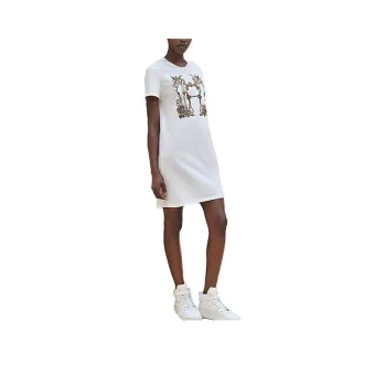 HERMES Short Sleeved Dresses Women's White