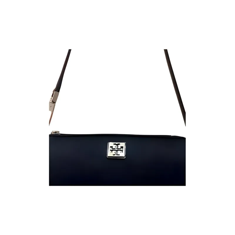TORY BURCH VIRGINIA Fabric Cylinder Bag, Shoulder Bag Women's Black-4