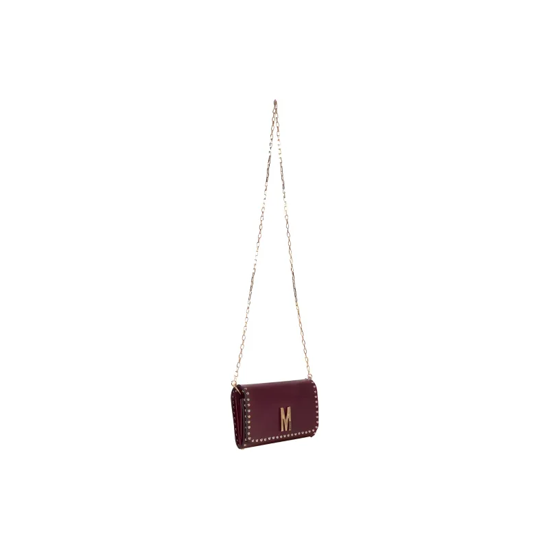 MOSCHINO Leather Crossbody Bag Shoulder Bag Women's Red-2