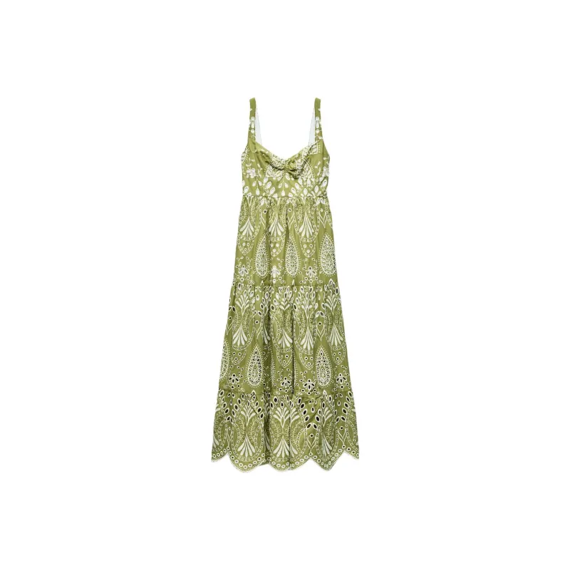 ZARA Slip Dresses Women's Green-0