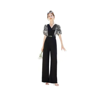 Cypress House Jumpsuit Women's Black & Beige Floral