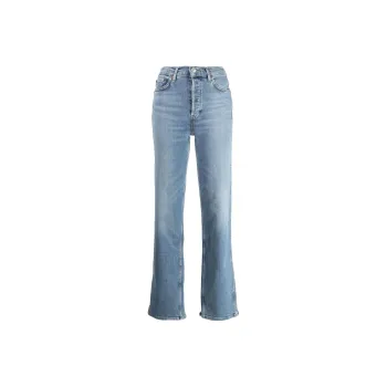 RE/DONE High Waist Logo Patch Jeans