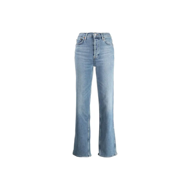RE/DONE High Waist Logo Patch Jeans-0
