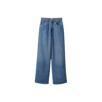 MIU MIU Logo embroidered Wide leg Jeans