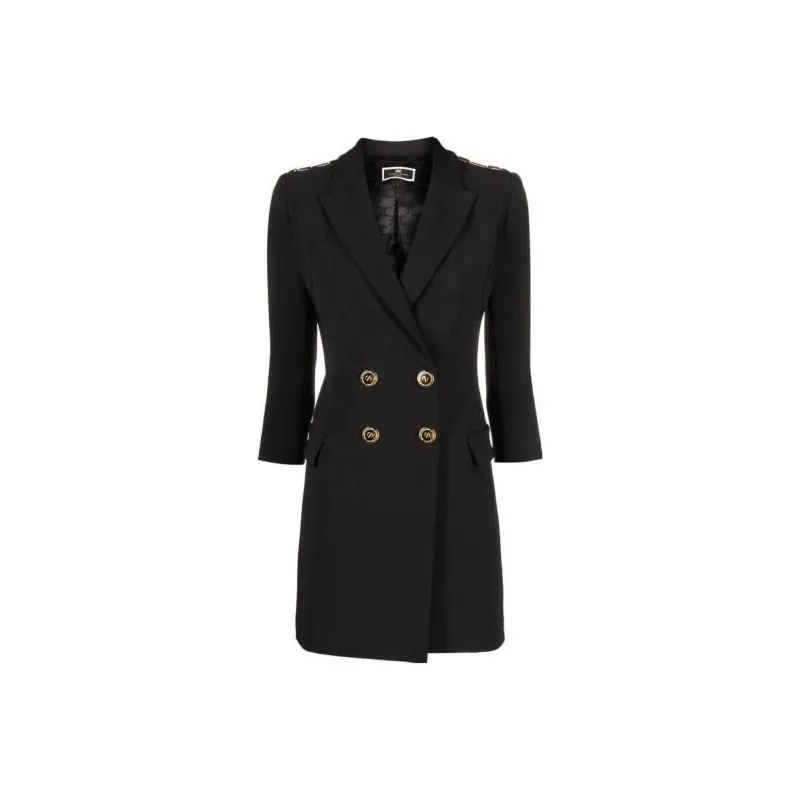 Elisabetta Franchi Long-Sleeved Dresses Women's Black-0