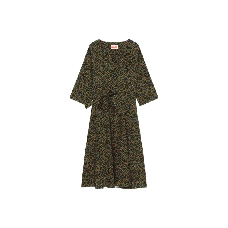 KENZO Leopard-print Midi Dress-0