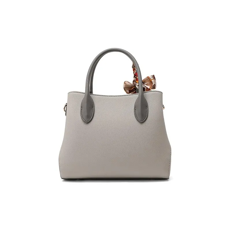 CLEVER& KETCH PU Handbag Women's Gray/Ecru-3
