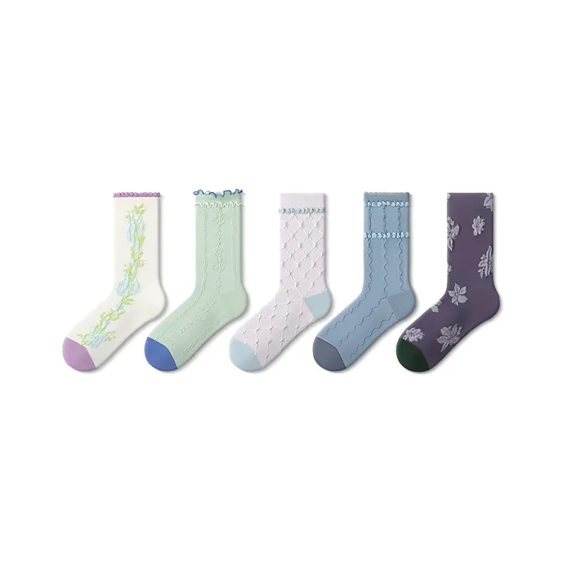 JKN Mid Calf Socks Women's Combo Set-15