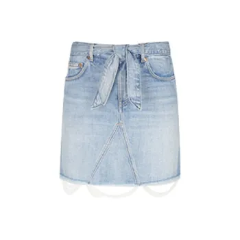 Givenchy Denim Short Skirts Women's Light Blue