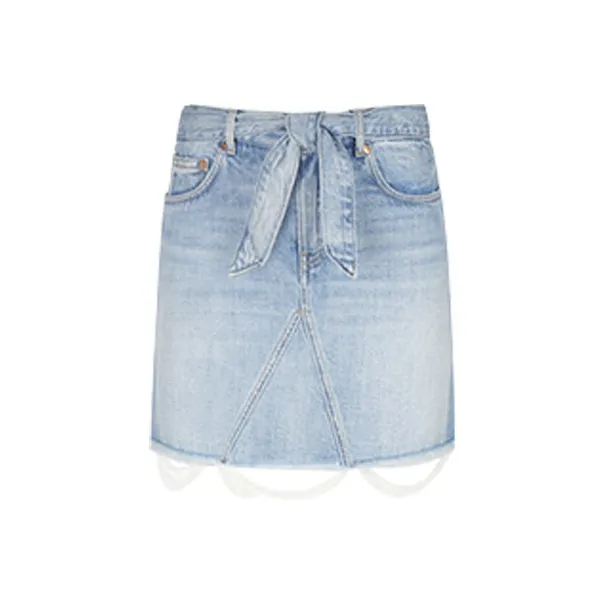 Givenchy Denim Short Skirts Women's Light Blue-0