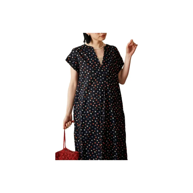 FREAK'S STORE Short Sleeved Dress Women's Burgundy-0