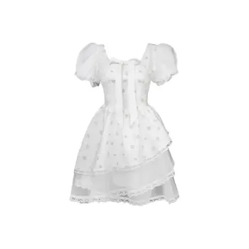 PLANE DRIFT Short Sleeved Dress Women's White