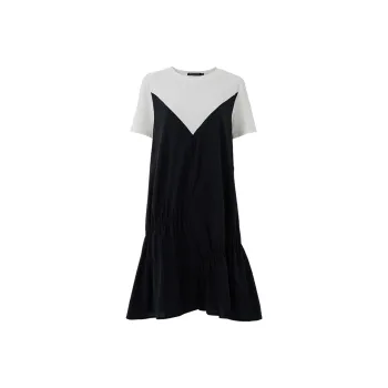 SOON FLOWER Short Sleeved Dresses Women's Black