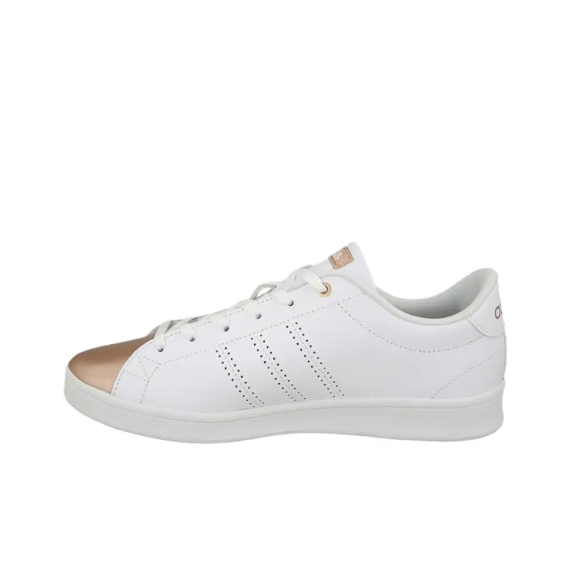 Adidas Advantage Anti Slip Wear Resistant Low Top Skateboard Shoes Women's White-1